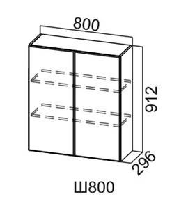 Настенный шкаф Модус, Ш800/912, цемент темный в Самаре - предосмотр