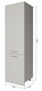Кухонный шкаф-пенал П7 1, Мокко/Антрацит в Самаре