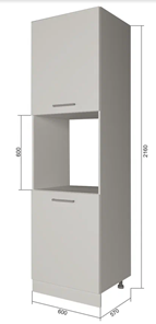 Кухонный шкаф-пенал П7 2, Мокко/Антрацит в Самаре