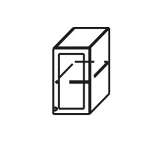 Кухонный шкаф Верона настенный однодверный с полкой 718*200*320 мм, глянец/софт в Тольятти