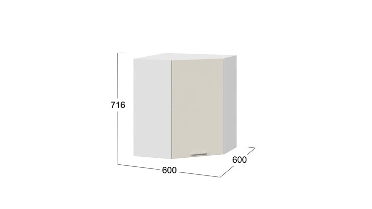 Шкаф настенный Габриэлла 1В6У (Белый/Крем) в Самаре - изображение 2