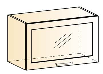 Шкаф навесной Яна L600 Н360 (1 дв. рам.) в Самаре