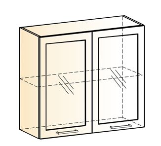 Шкаф навесной Яна L800 Н720 (2 дв. рам.) в Самаре