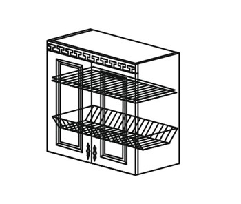 Шкаф кухонный Веста настенный двухдверный с сушкой 718*800*323мм в Самаре