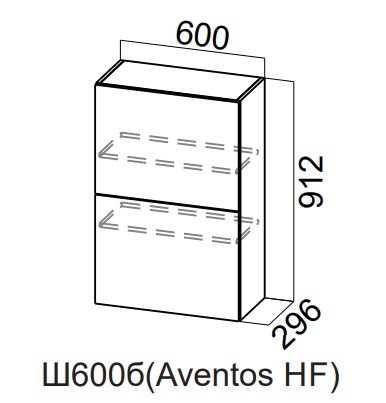 Кухонный шкаф Модерн New барный, Ш600б(Aventos HF)/912, МДФ в Самаре - изображение