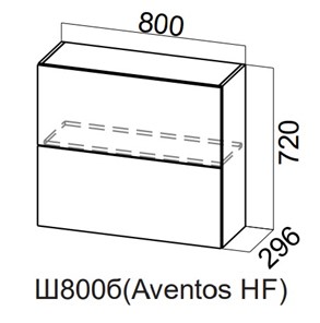Распашной кухонный шкаф Модерн New барный, Ш800б(Aventos HF)/720, МДФ в Самаре - предосмотр
