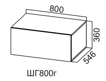 Распашной кухонный шкаф Модерн New, ШГ800г/360, МДФ в Самаре - предосмотр
