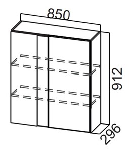 Кухонный угловой шкаф Стайл, Ш850у/912, МДФ в Самаре