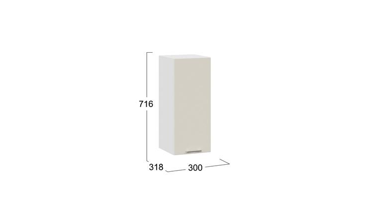Шкаф навесной Габриэлла 1В3 (Белый/Крем) в Самаре - изображение 2