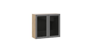 Навесной кухонный шкаф Габриэлла 1В8С (Дуб Крафт золотой/Титан) в Самаре - предосмотр