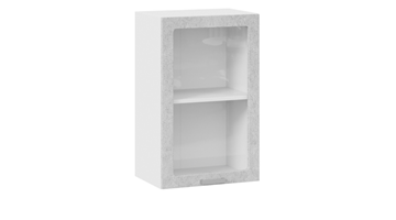 Кухонный навесной шкаф Гранита 1В45С (Белый/Бетон снежный) в Самаре - предосмотр