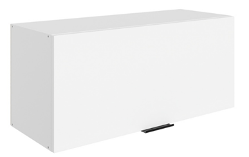 Кухонный шкаф Стоун L800 Н360 (1 дв. гл.) (белый/джелато софттач) в Тольятти