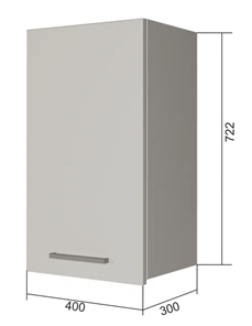 Кухонный шкаф В7 40, Сатин/Белый в Сызрани