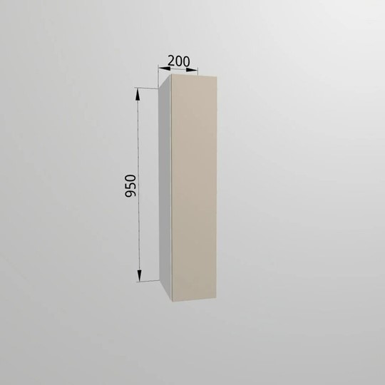 Навесной шкаф В9 20, Сатин/Белый в Самаре - изображение 1