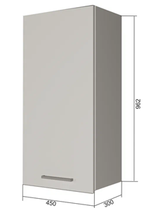 Кухонный шкаф В9 45, Сатин/Белый в Сызрани