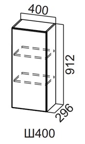 Кухонный навесной шкаф Вельвет Ш400/912 в Самаре
