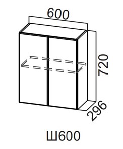 Кухонный навесной шкаф Вельвет Ш600/720 в Сызрани