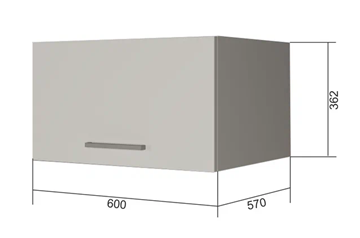 Кухонный шкаф ВГ60Г, Белое гладкое Ламарти/Антрацит в Тольятти - предосмотр