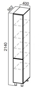 Шкаф-пенал распашной Стайл, П400г(2140), МДФ в Самаре