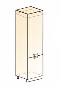 Шкаф-пенал под холодильник Бостон L600 (2 дв. гл.) в Тольятти