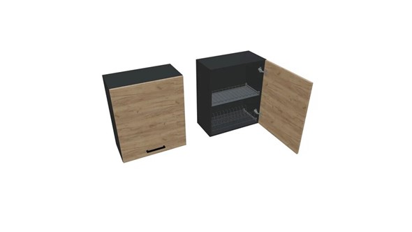 Кухонный шкаф ВС7 60, Дуб крафт/Антрацит в Самаре - изображение
