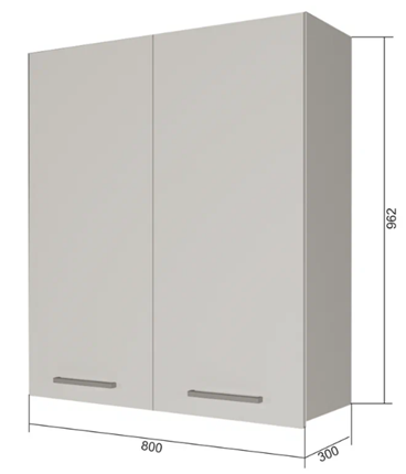 Навесной шкаф ВС9 80, Бетон пайн/Белый в Самаре - изображение