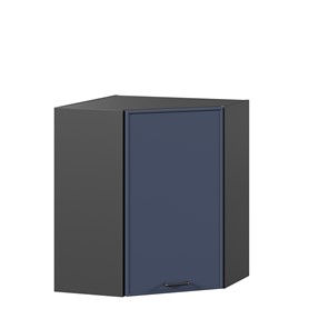 Настенный угловой шкаф Индиго ЛД 298.610.000.158, Чёрный/Тёмно-синий в Тольятти
