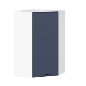 Угловой настенный шкаф высокий Индиго ЛД 298.620.000.117, Белый/Тёмно-синий в Самаре