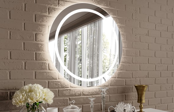 Зеркало навесное С подсветкой D80 см в Самаре - изображение