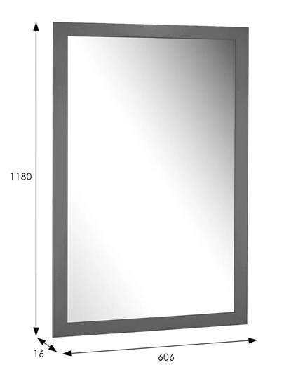 Навесное зеркало BeautyStyle 11 (серый графит) в Самаре - изображение 7