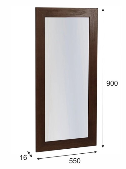 Зеркало настенное Берже 24-90 (темно-коричневый) в Самаре - изображение 3