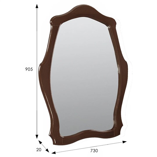 Зеркало настенное Элегия (орех) в Самаре - изображение 1