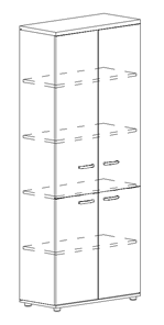 Шкаф для документов 4-х дверный Albero (78х36,4х193) в Самаре