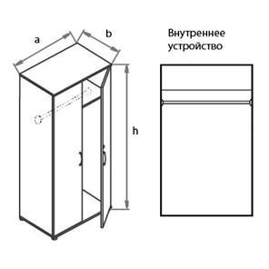 Шкаф для одежды Моно-Люкс G5A05 в Тольятти - предосмотр 1