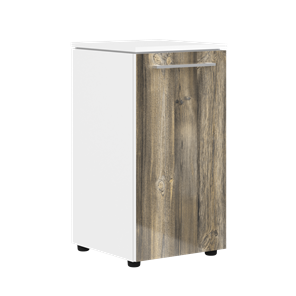 Низкий шкаф колонна MORRIS Дуб Базель/белый MLC 42.1 (429х423х821) в Самаре
