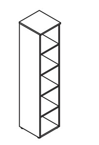Высокий шкаф колонна MORRIS Дуб Базель/Венге Магия MHC 42 (429х423х1956) в Самаре - предосмотр 1