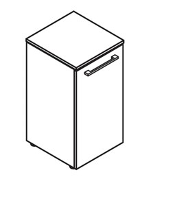 Средний шкаф колонна MORRIS Дуб Базель/Венге Магия MLC 42.1 (429х423х821) в Самаре - предосмотр 3