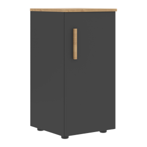 Низкий шкаф колонна с глухой дверью правой FORTA Графит-Дуб Гамильтон  FLC 40.1 (R) (399х404х801) в Самаре - предосмотр