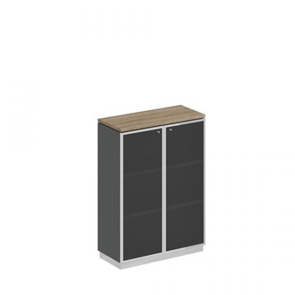 Шкаф для документов средний стекло в рамке Speech Cube (90x40x124.6) СИ 319 ДС АР ХР в Самаре - изображение