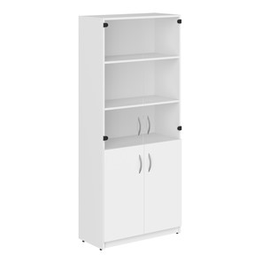 Шкаф для офиса SIMPLE SR-5W.2 комбинированный 770х359х1815, белый в Самаре