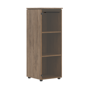 Средний шкаф колонна с глухой стеклянной дверью MORRIS TREND Антрацит/Кария Пальмира MMC 42.1 (429х423х821) в Самаре - предосмотр