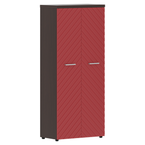 Офисный шкаф TORR LUX TLHC 85.1 с глухими дверьми и топом 854х452х1958 Венге Магия/ Красный в Самаре