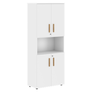 Шкаф с глухими малыми дверьми FORTA Белый FHC 80.4(Z) (798х404х1965) в Тольятти
