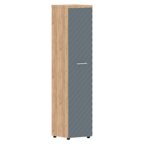 Шкаф-стеллаж TORR LUX TLHC 42.1 колонка с глухой дверью и топом 435х452х1958 Дуб Бофорд/ Серо-голубой в Самаре