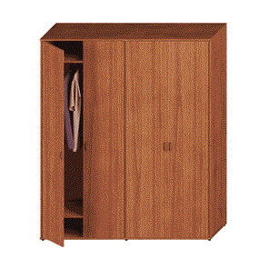 Шкаф в офис комбинированный Престиж, одежда/закрытый, темный орех, 175x46x203, Исп.59 в Самаре
