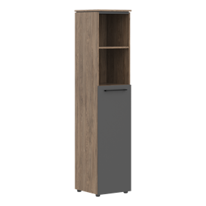 Шкаф колонка с глухой средней дверью MORRIS TREND Антрацит/Кария Пальмира MHC 42.6 (429х423х1956) в Самаре