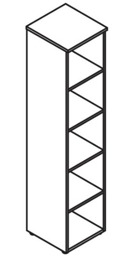 Шкаф высокий MORRIS  Дуб Базель/Венге Магия MHC 42.5 (429х423х1956) в Самаре - изображение 2