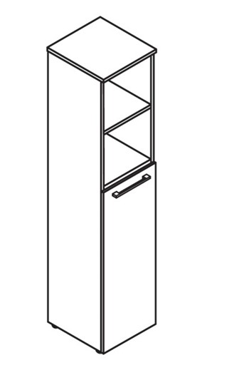 Шкаф высокий MORRIS  Дуб Базель/Венге Магия MHC 42.6 (429х423х1956) в Самаре - изображение 1