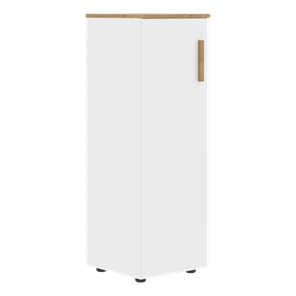Средний шкаф колонна с глухой дверью левой FORTA Белый-Дуб Гамильтон  FMC 40.1 (L) (399х404х801) в Тольятти