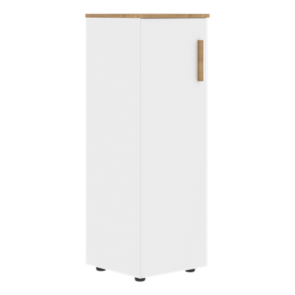 Средний шкаф колонна с глухой дверью левой FORTA Белый-Дуб Гамильтон  FMC 40.1 (L) (399х404х801) в Самаре - изображение